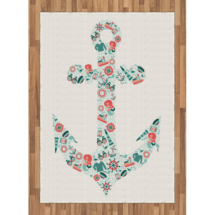 Longshore Tides Yessenia Flatweave Coral/Teal Rug Wayfair.co.uk